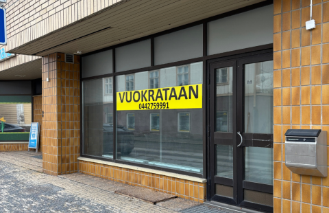 Vuokrattava tila ulkoa.