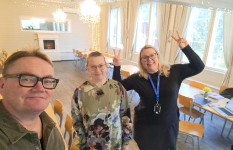 Vatupassi-projektin asiantuntijat Sami, Anne-Mari ja Anna.