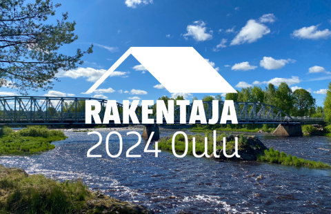 Jokimaisema Siikajoen Ruukin rautatiesillasta ja messulogo.