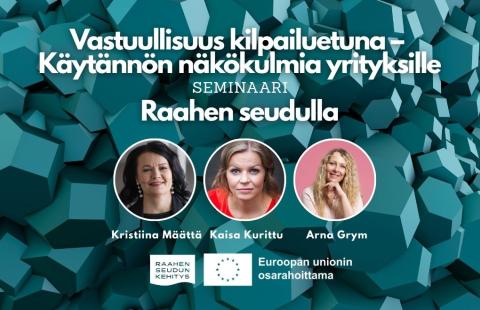 Tilaisuuden nimi ja asiantuntijoiden kasvokuvat.