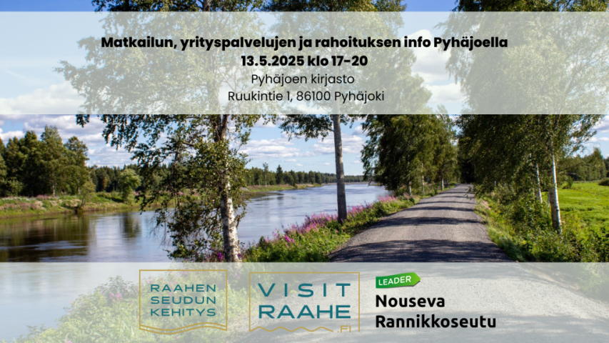 pyhäjoen penkkatiet näkymä kesällä koivut ja virtaava joki