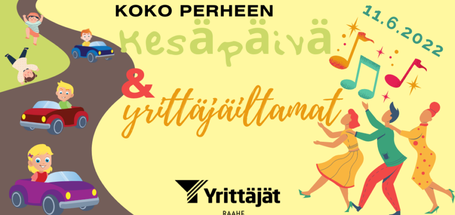 Kuva: Raahen Yrittäjät. Tapahtumamainos kesäpäivästä.