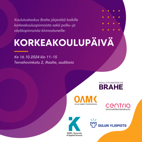 Tapahtumatiedot ja osallistuvien koulujen logoja.