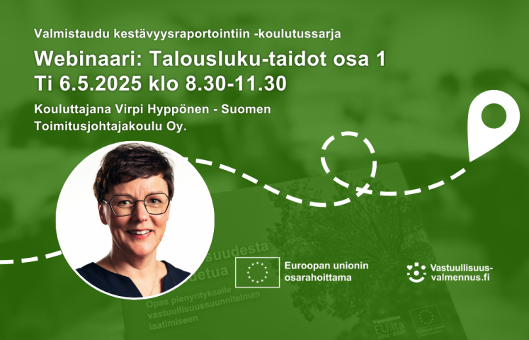 Tapahtuman tiedot ja kouluttajan kuva.