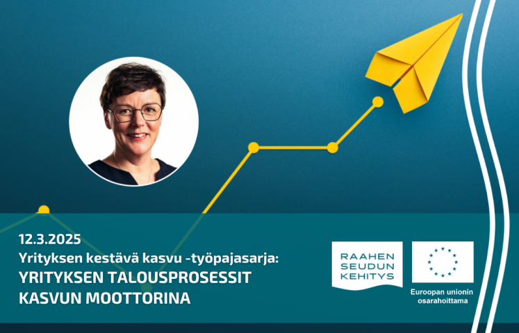Tapahtumatiedot, kouluttajan kuva ja taustalla keltainen lennokki.