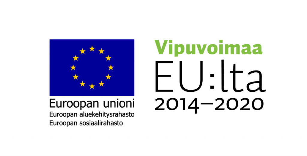 EU-lippulogo ja vipuvoimaa EU:lta.