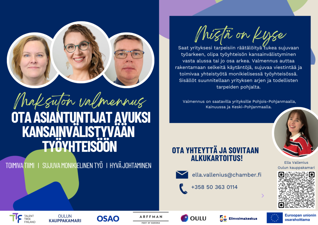 Mainoskuva maksuttomasta valmennuksesta.