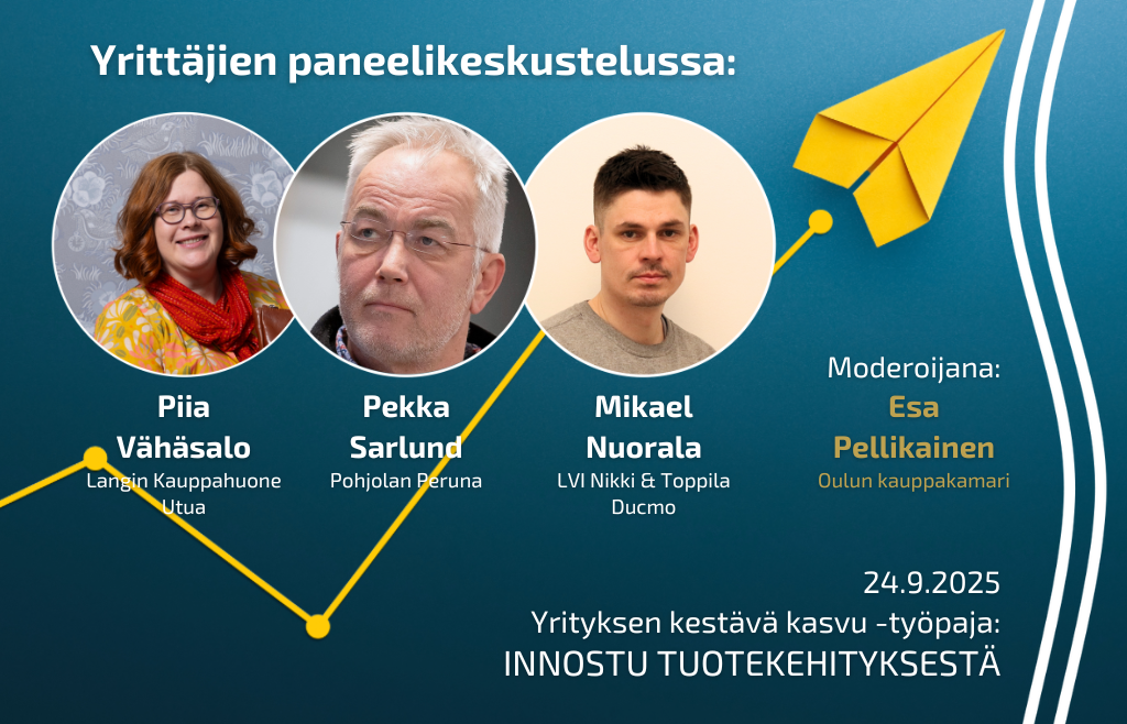 Panelistien valokuvat ja nimet.