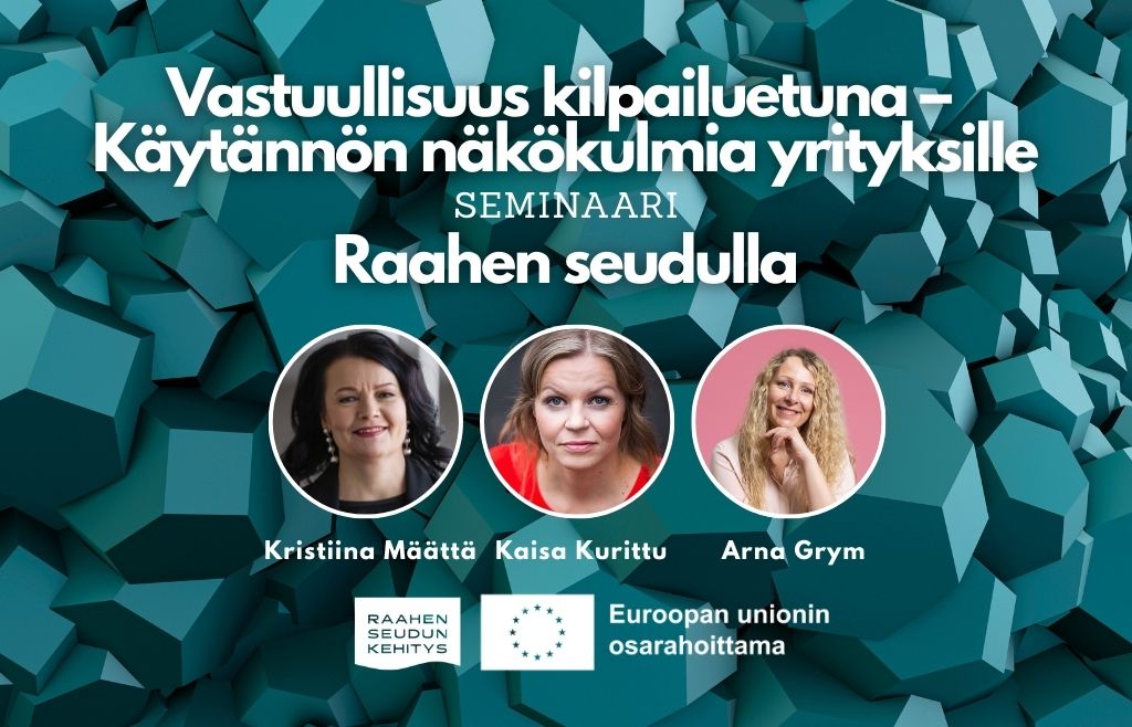 Tilaisuuden tiedot ja asiantuntijoiden kuvat.