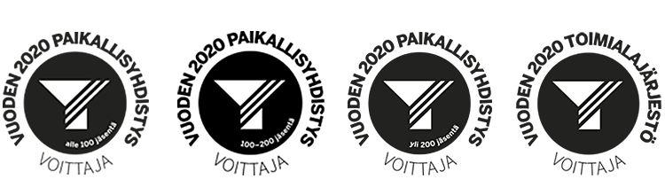Suomen Yrittäjien neljä voittaja-logoa.